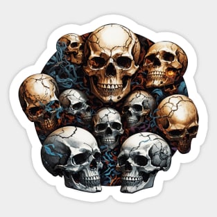 Group of Skulls Sticker